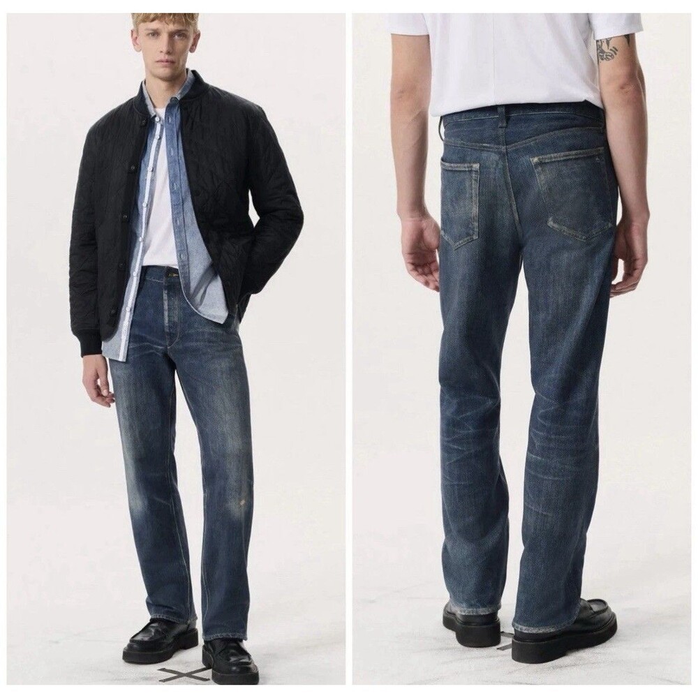Rag & Bone Fit 4 Miramar Straight Pants In Empire Jeans Denim Sweats Size 30
